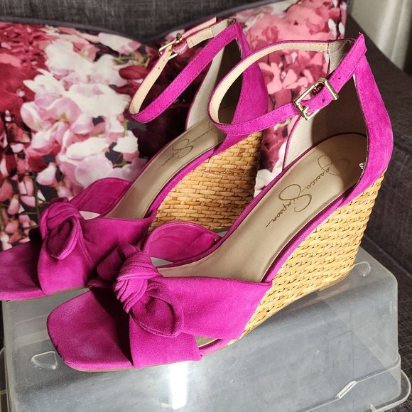 Jessica Simpson Shoes - Pink Bow-tie Wedge